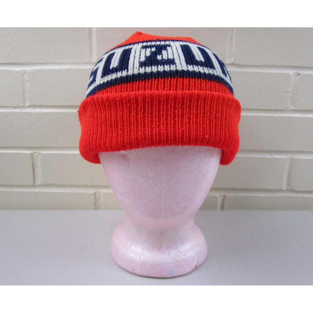 Vintage 80s Suzuki Motorcycle Knit Beanie Hat Spellout Ski Winter Moto